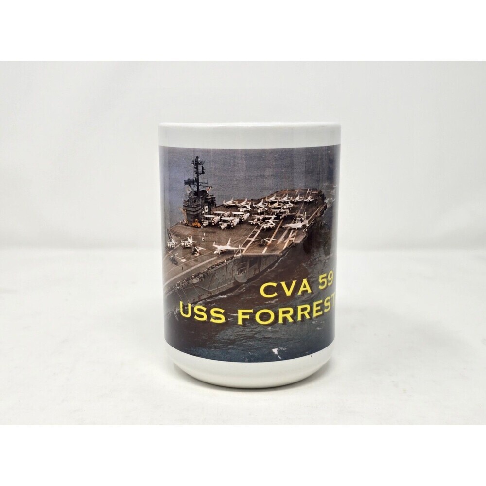 USS FORRESTAL (CV-59) Victory Ceramic Coffee Mug